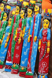 Bengal Handicrafts 8 Wooden Toys Bengal Handicraft Traditional Toys