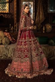 Pakistani Designer Bridal Dresses Maria B Brides 2020 2021 Collection In 2020 Asian Bridal Dresses Indian Bridal Fashion Bridal Dress Design