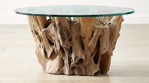 Driftwood Coffee Table With Round Glass Top Driftwood Coffee Table Coffee Table Cool Coffee Tables