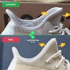 This one has more of like a clear tip. How To Spot Fake Yeezy Boost 350 V2 Natural Real Vs Fake Yeezy Natural Legit Check By Ch