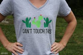 Well, i suppose you could touch this, but i certainly wouldn't recommend it because it's got sharp spines all over it to protect against herbivores. Diy Cactus Shirt Can T Touch This Kelly Leigh Creates