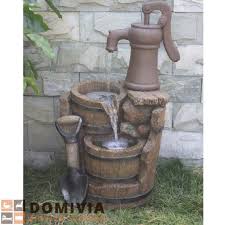Brunnen In Holz Stein Optik Mit Kaskade L33xb39xh59 Cm Garten Deko Brunnen Garten Gartendekoration Brunnen