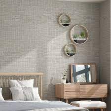 Wallpaper bedroom modern wall texture. Modern Solid Grey Wallpaper For Bedroom Plain Simple Textured Yellow Non Woven Wall Paper Wallpapers Aliexpress