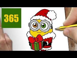 Comment Dessiner Minion De Noel Kawaii Etape Par Etape Dessins Kawaii Facile Youtube Dessin Kawaii Coloriage Minion Dessin Minion