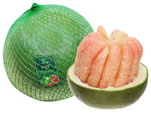 Bưởi Da Xanh Ruột Hồng Bến Tre - Bưởi Da Xanh Loại 1 (Trọng Lượng 1.4 - 1.8kg)