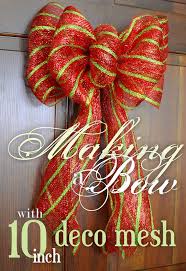 Creating A Beautiful And Professional Looking Bow For The Holidays Or Special Occasions Is Much Easier And Faster T Deco Mesh Bows Christmas Bows Christmas Diy