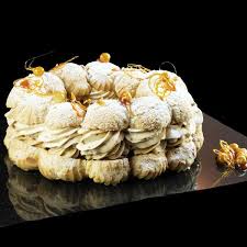 To make craquelin, mix the flour, brown sugar, and salt in a bowl. Paris Brest Cake 12 Portions Birthday Cakes French Macaroons Pastries Online