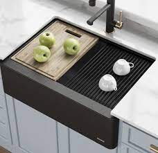 Double basin sinks let you wash your dishes more. The Best Workstation Sinks For Your Kitchen Trubuild Construction Composite Kitchen Sinks Apron Front Kitchen Sink Single Bowl Kitchen Sink