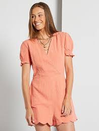 Enfilez votre combinaison, et le tour est joué ! Combinaison Salopette Vetements Femme Orange Kiabi