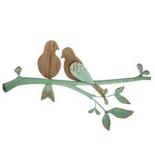 Turquoise Metal Branch Wood Bird Wall Decor Bird Wall Decor Metal Bird Wall Art Metal Tree Wall Art