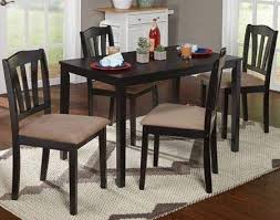 Dinette Sets For Small Spaces Dinning Room Table Set Five Piece Black Wood Rectangle Dining Set Bring Cla Dinning Room Tables Rectangle Dining Set Dinette Sets