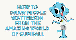 How To Draw Nicole Watterson Amazing World Of Gumball Easy Drawing Guides Easy Drawings Drawing Tutorial Easy Guided Drawing