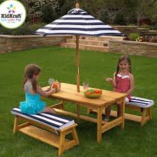 Kidkraft Kids 4 Piece Play Table And Chair Set Wayfair Kids Outdoor Table Kids Outdoor Furniture Kids Picnic Table