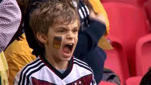 Germany football team supporters actively jumping and chanting in crowd. Germany Fan Gifs Get The Best Gif On Giphy