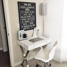 Hayley Larue On Instagram My Little Desk Area Reveal On The Blog Today Deskdecor Homedecor Ont White Desk Decor Small White Desk White Desk Bedroom