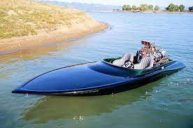 Beautiful Blue Speedboat Drag Boat Racing Boat Jet Boats