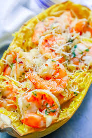 Low Carb Spaghetti Squash Shrimp Scampi Boats Spaghetti Squash Shrimp Scampi Spaghetti Squash Shrimp Spaghetti Squash Recipes Easy