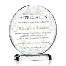 Memento is sometimes spelled momento, perhaps by association with moment. Custom Circular Crystal Appreciation Award Retirement Plaques Award Plaque Appreciation