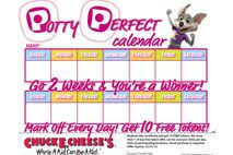 potty perfect calendar from chuck e cheese once your child