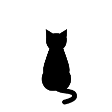シルエットおすわり猫2ブラック 猫画工房 猫 イラスト シルエット 猫 シルエット 猫のイラスト