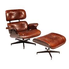 mid century leather chair ottoman on chairish com leatherchair leather chair with ottoman mid century leather chair eames style lounge chair