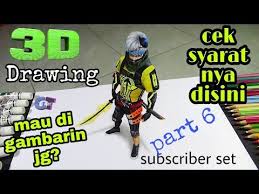 3d Drawing Subscriber Set Bundle Part 6 Drawing Free Fire Youtube Di 2020 Pensil Warna Gambar