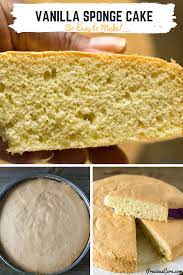 Vanilla Sponge Cake Recipe Vanilla Sponge Cake Sponge Cake Cakes Without Butter