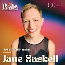 Meet your 2024 St Pete Pride Grand Marshals! Community Pick, Jane Haskell,  is an experienced LGBTQ+ advocate, community organizer, and speaker  experienced in higher education, the nonprofit sector and at the grassroots