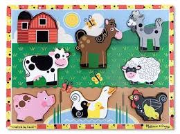 melissa doug wooden farm puzzle oyuncak puzzle sinif