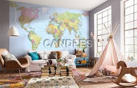 Candles كومار ورق جدران 3d خريطة العالم واجهات حجر Facebook