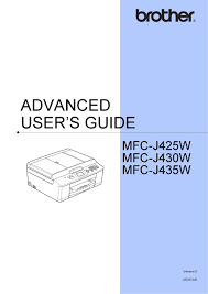 The 1.9 color lcd display is perfect for easy menu navigation. Brother Mfc J435w Advanced User S Manual Pdf Download Manualslib