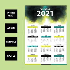Calendar 2021 With Smoke Color In 2020 Smoke Color Calendar Design Template Calendar