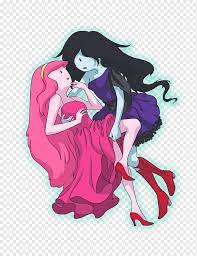 Princess bubblegum is my least favorite character but i have to admit she does what's expected having that big brain of hers and her voice actress is pretty great. Marceline The Vampire Queen Princess Bubblegum Fan Art Others Fictional Character Cartoon Magenta Png Pngwing