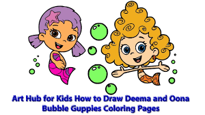 Nick jr's bubble guppies is the sweetest way for your preschoolers to learn math, reading and science. Art Hub For Kids How To Draw Deema And Oona Bubble Guppies Coloring Pages Youtube