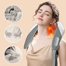 Amazon.com: Masajeadores de cuello eléctricos, masajeador de cuello  portátil con calor, masajeador de vértebra cervical con bajo ruido,  almohada de masaje multifuncional para amasar, masajeador eléctrico ligero  con calor para cuello y
