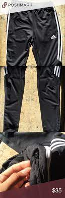 Youth Adidas Black Tiro 18 Training Pants Youth Size Medium 11 12 Zipper Pockets Zippers On Ankles Drawst Clothes Design Black Adidas Training Pants
