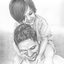 A father is often known as a son's first hero and a daughter's first love. Give the special man in your … | Portrait drawing, Father's day drawings, Pencil portrait