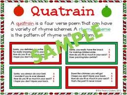 Postcards To The North Pole Writing Quatrain Poetry Rhyme Scheme Poetry Poetry Classes