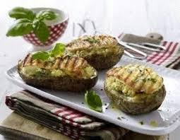 Gefullte Kartoffeln Mit Halloumikase Vom Grill Rezept Gefullte Kartoffeln Rezepte Grillen Rezepte