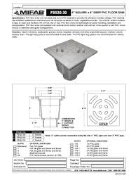 6 deep pvc floor sink mifab fax