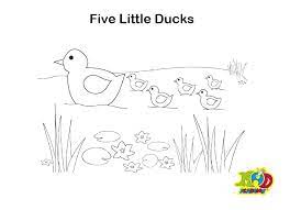 Five little ducks coloring pages. Pin On Asd