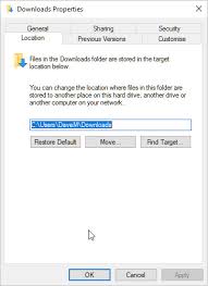 Move Download Folder To Other Drive In Windows 10 Microsoft Community