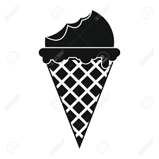 Recette pour 1l de glace. Glace A La Vanille En Cone Noir Silhouette Simple Icone Vector Illustration Pour La Conception Et Web Isole Sur Fond Blanc Objet De Vecteur De Creme Glacee Pour Les Etiquettes Les Logos