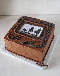 Western Style Grooms Cake Rose Bakes Western Wedding Cakes Cowboy Cakes Grooms Cake