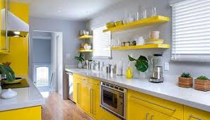 22 Bright Interior Design And Home Decorating Ideas With Lemon Yellow And Mint Green Flavors Yellow Kitchen Cabinets Yellow Kitchen Designs Modern Kitchen Design