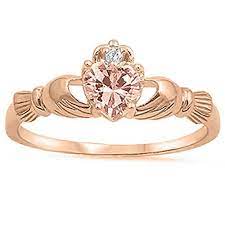 925 Sterling Silver Claddagh Ring Rose Gold Rhodium Plate Https Www Amazon Com Dp Simple Silver Jewelry Sterling Silver Promise Rings Celtic Wedding Rings