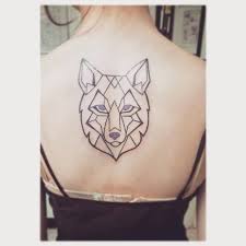 Wolfs have admirable qualities such as loyalty; Geometric Wolf Tattoo By Indiavaughn On Deviantart