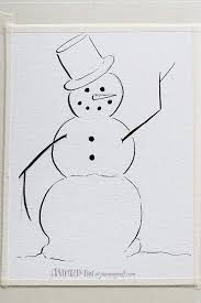 Snowman Drawing Thick And Thin Strokes Draw A Snowman Drawing And Illustration Drawings