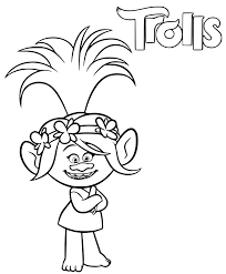 Coloring Rocks Poppy Coloring Page Disney Coloring Pages Cartoon Coloring Pages