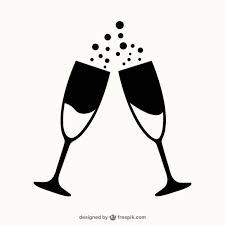 Glasses Of Champagne Outlines Premium Vector Freepik Vector Glasses Glass Champagne Engagement Mehndi Designs Cardboard Box Crafts Cricut Projects Vinyl